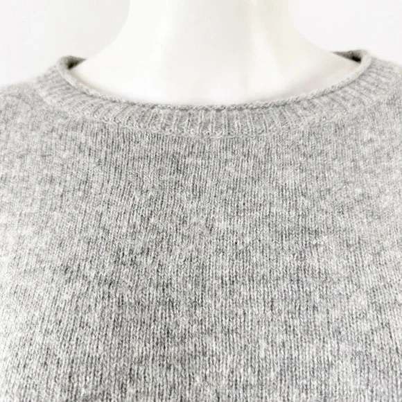 Jenni Kayne Gray Sweater Size M Long Sleeve Wool Cashmere Knit Casual Preppy - Picture 2 of 9